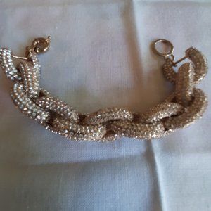 J. Crew Heavy Rhinestone Chain Bracelet